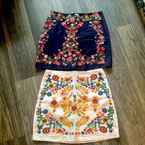 Bundle of 2 Umgee small like new Boho skirts